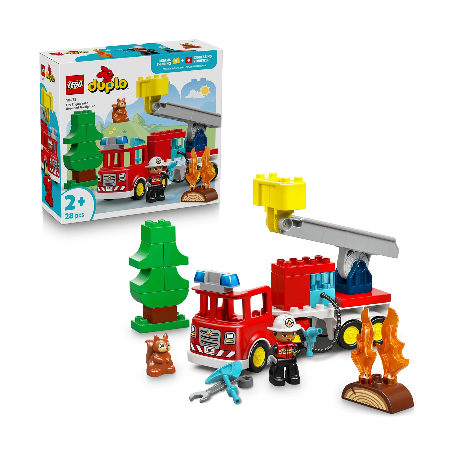 LEGO DUPLO Town Fire Truck With Hose And Firefighter 10473 Nerdom lego-duplo-town-fire-truck-with-hose-and-firefighter-10473-nerdom