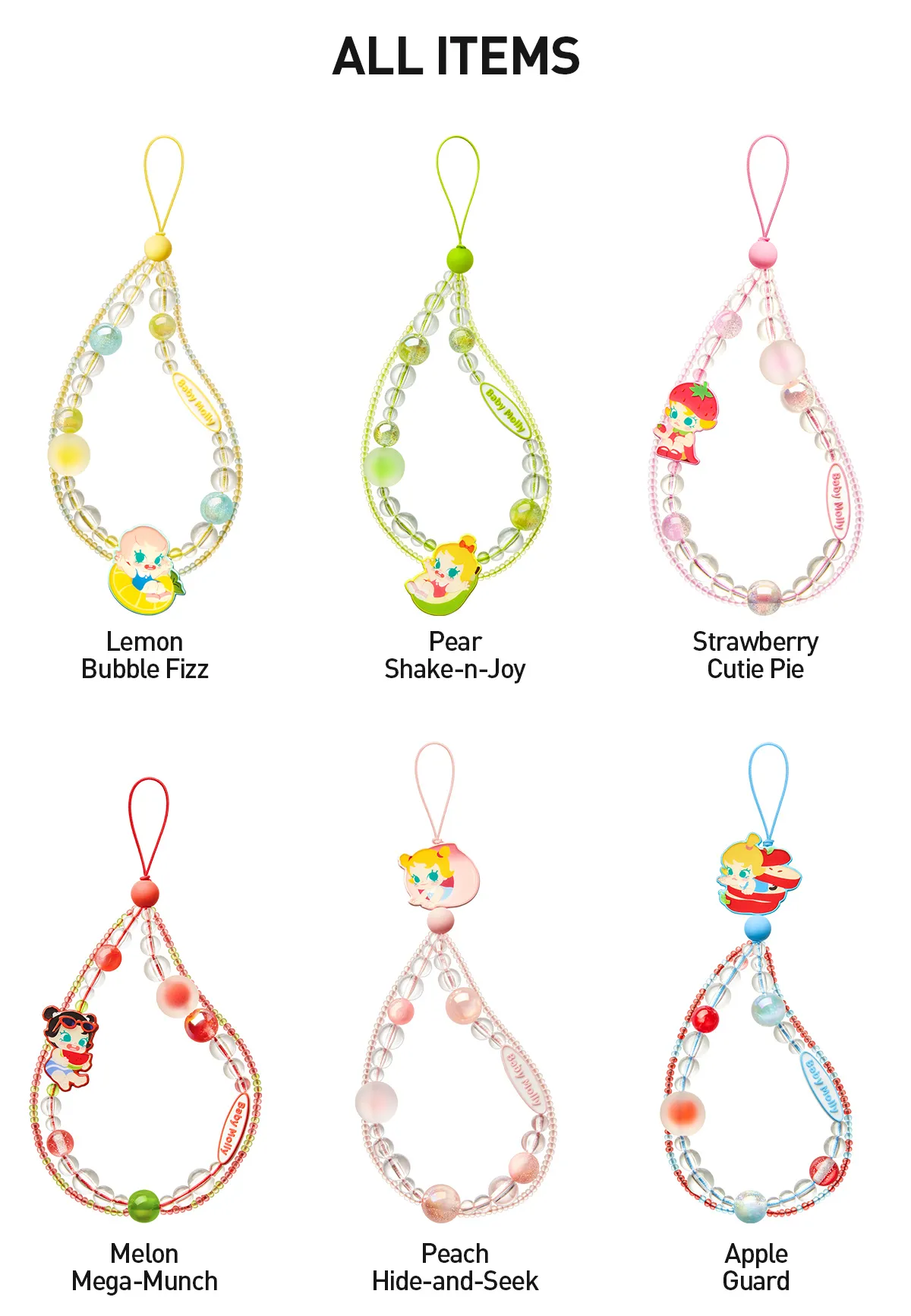 Baby Molly Fruity Aroma シリーズ フォンチャーム POP MART Baby Molly Fruity Aroma Series- Phone Charm Blind Box 1pc