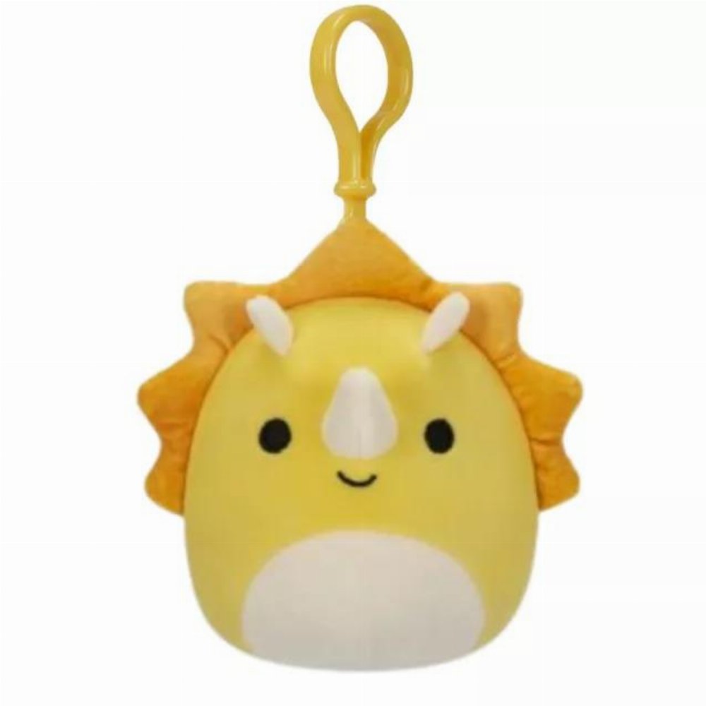 Squishmallows Lancaster Der Triceratops – Größe S, Gelb, Kuscheliges Plüschtier Zum Anklippen
