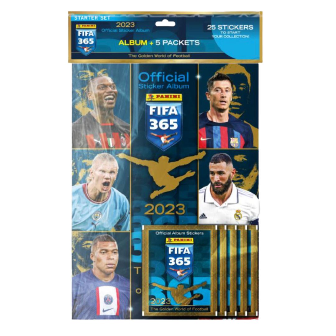 The Golden World Of Football Panini Fifa 365 2024 Sticker Album + 50 packets