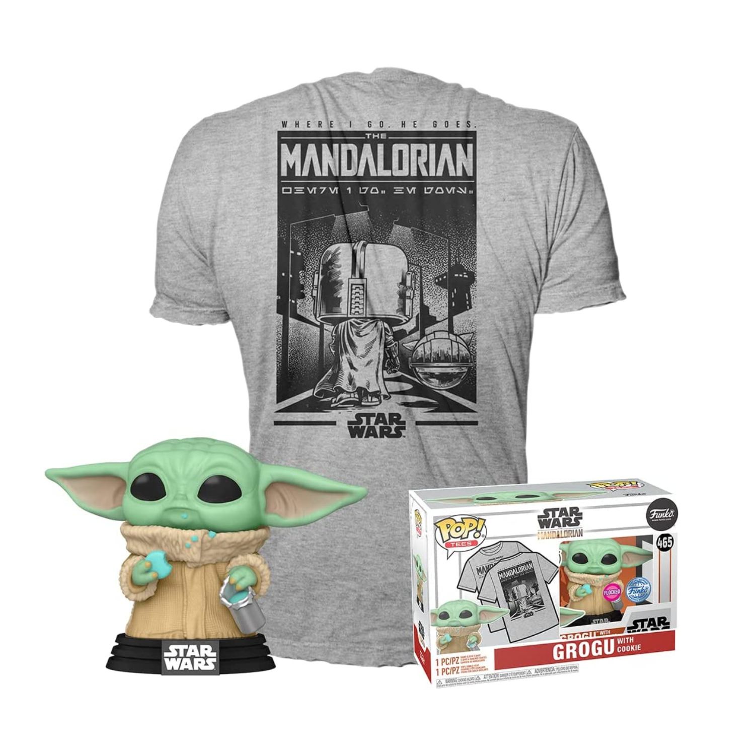 Funko Pocket POP! & Tee: SW - Stormtrooper - per Bambini e Ragazzi - Large - (L) - Star Wars - T-Shirt, Maglietta - Vestiti con Minifigure in Vinile da Collezione
