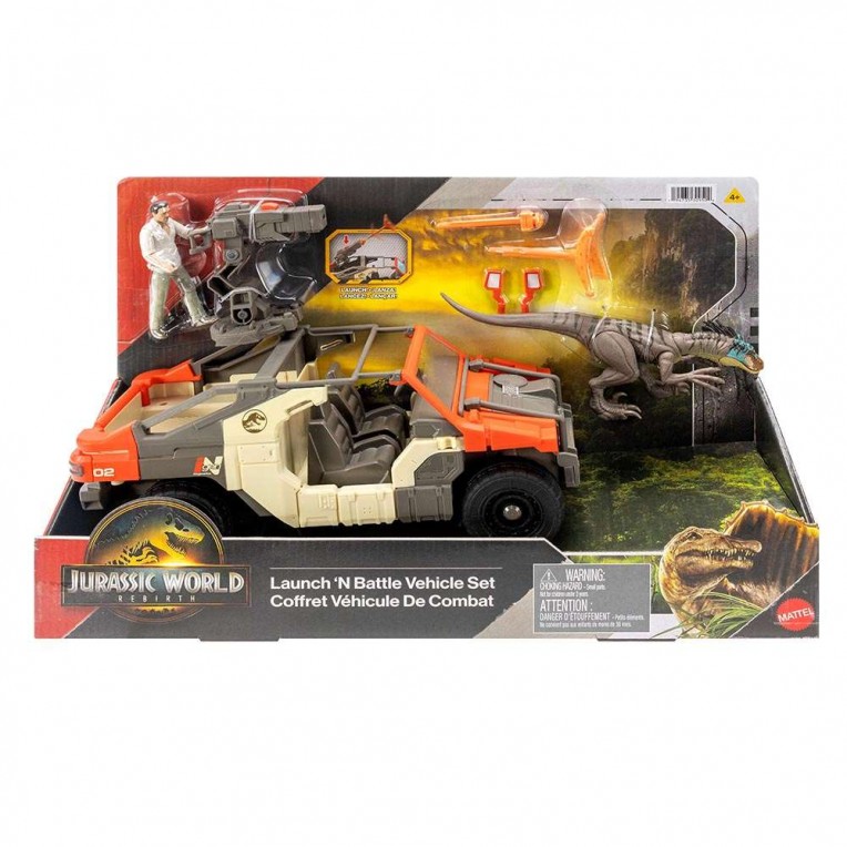 新品マテル ジュラシックワールド Launch N'Battle Vehicle JURASSIC