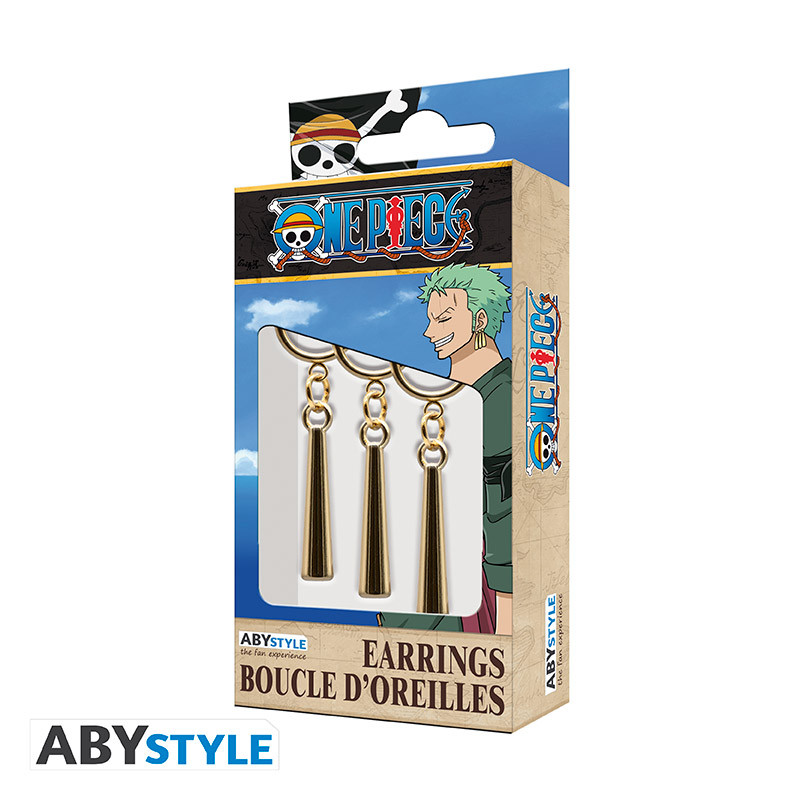 One Piece 3 Earrings Set Zoro | Nerdom, Greece