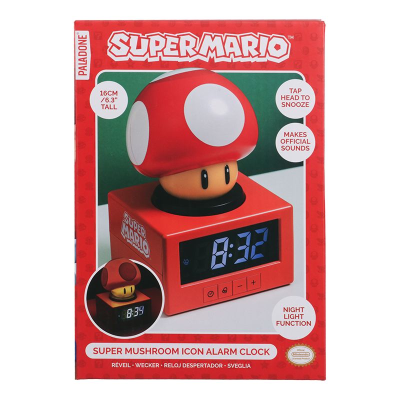 Paladone Icons: Super Mario - Super Mushroom Alarm Clock | Nerdom