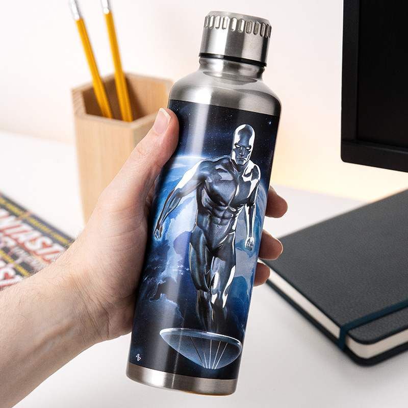Paladone Marvel: Fantastic 4 - Silver Surfer Metal Water Bottle (PP14787MU)
