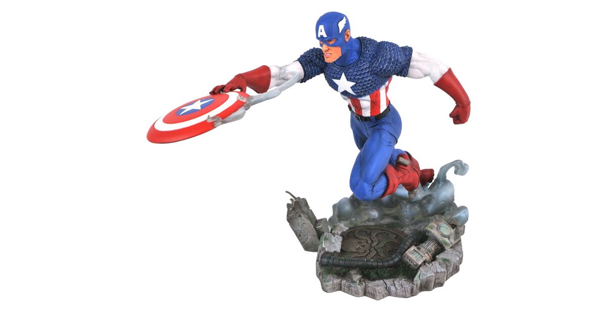 Diamond Select Marvel Gallery – Figura Estatua PVC Capitán Carter De 'What If...?' – 25 Cm De Alto Con Base, Edición Oficial Y Detalles De Lujo
