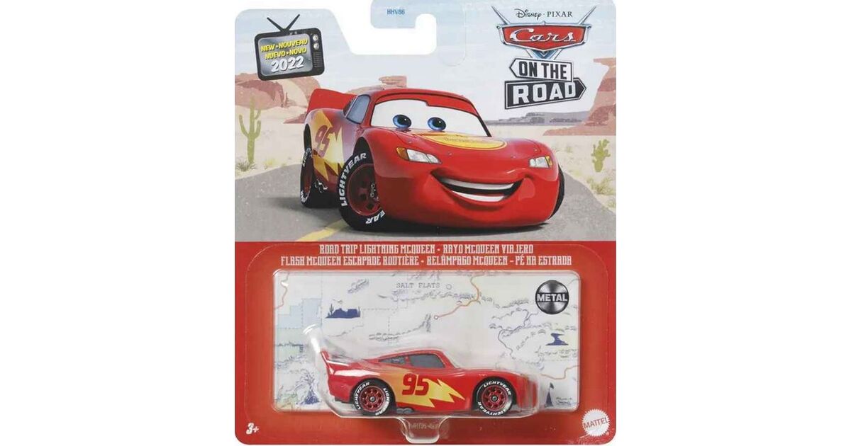 Cars 3 - Die-Cast - Road Trip Flash McQueen - Voiture Miniature De Collection (HKY34)