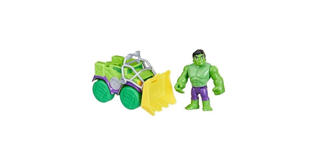 Spidey and his amazing friends, Set Hulk Smash Truck, Action Figure con Veicolo e Accessorio,Hasbro,Eta3
