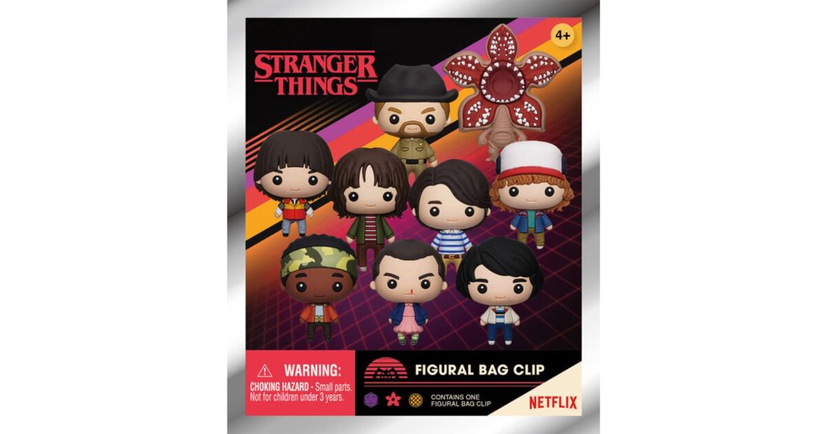 Μπρελόκ Stranger Things 3D Foam Bag Clip 1τμχ Τυχαία Επιλογή | Nerdom