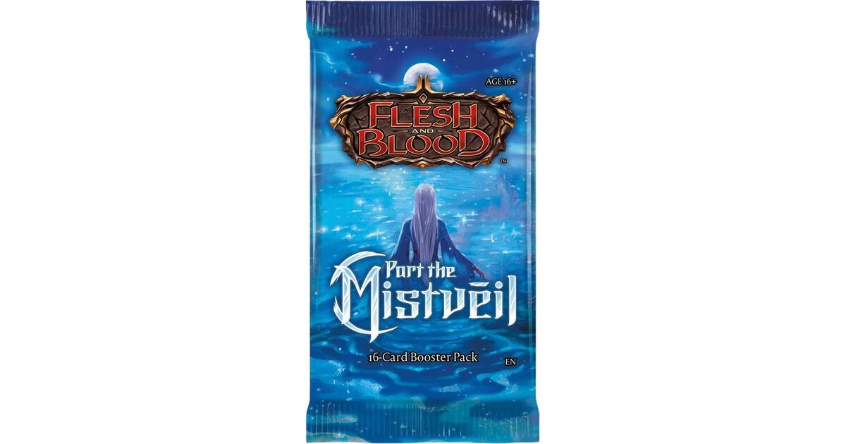 flesh and blood part the mistveil booster box TCG - to the hanging villages suspended between the perilous terrain of Misterias canyons and gullys Flesh and Blood TCG Part