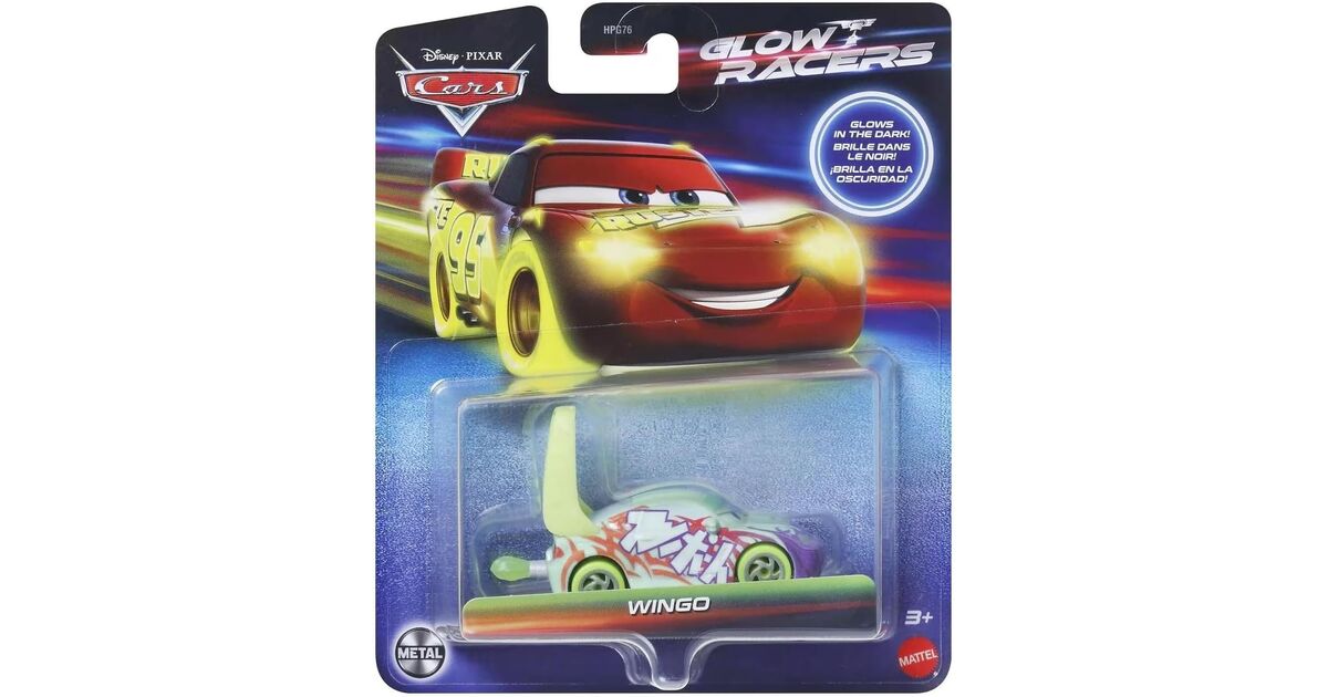 Mattel Disney Cars: Glow Racers - Wingo Vehicle (JDH68) | Nerdom
