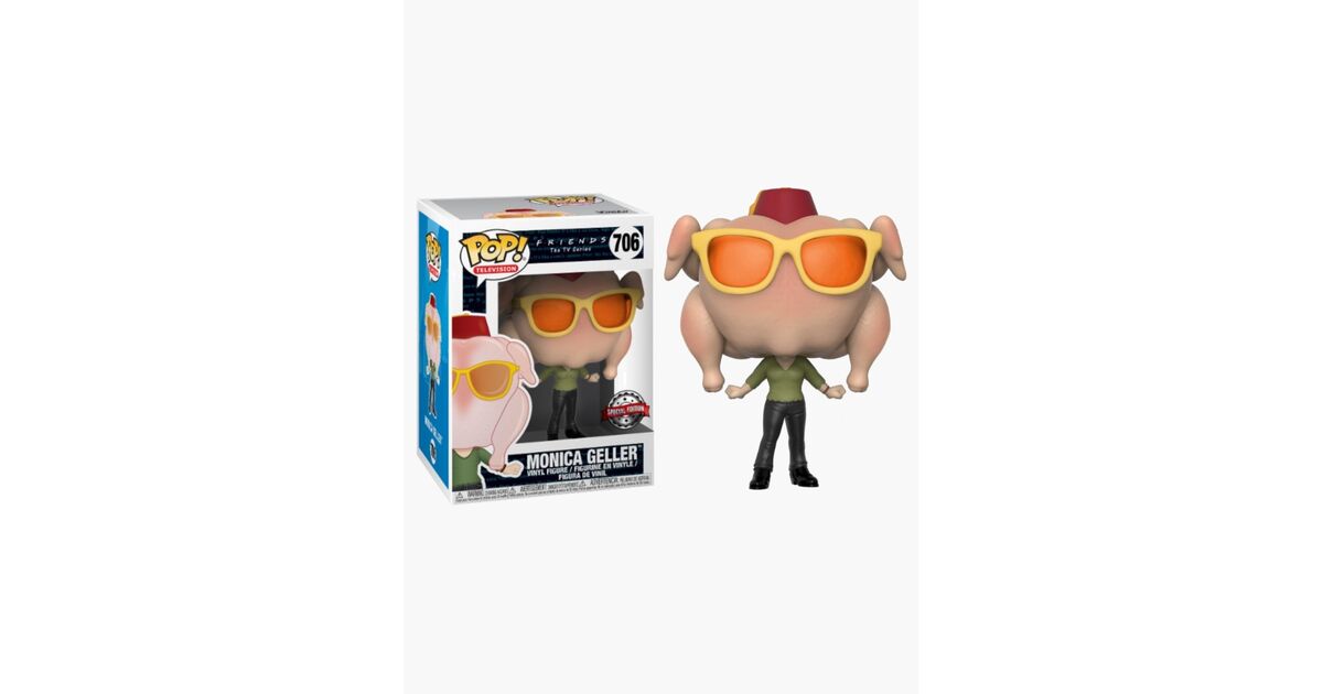 Funko Pop! + T-Shirt Friends – Monica Avec Dinde – Taille M – Figurine 9,5 Cm