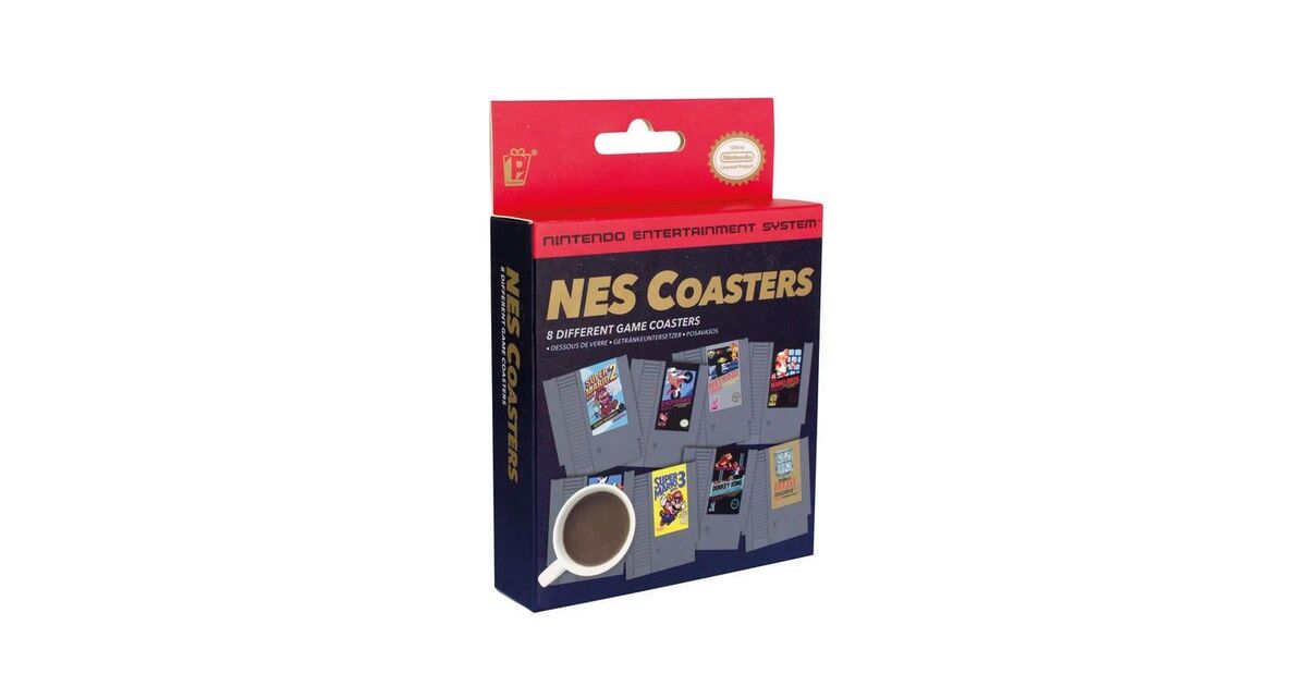 Nintendo Nes Cartridge Coasters 8pcs | Nerdom, Greece