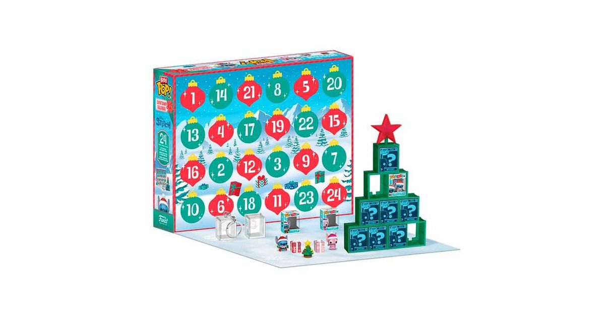 Countdown Calendar: Funko Bitty Pop! Stitch Buildable Holiday Tree | Nerdom