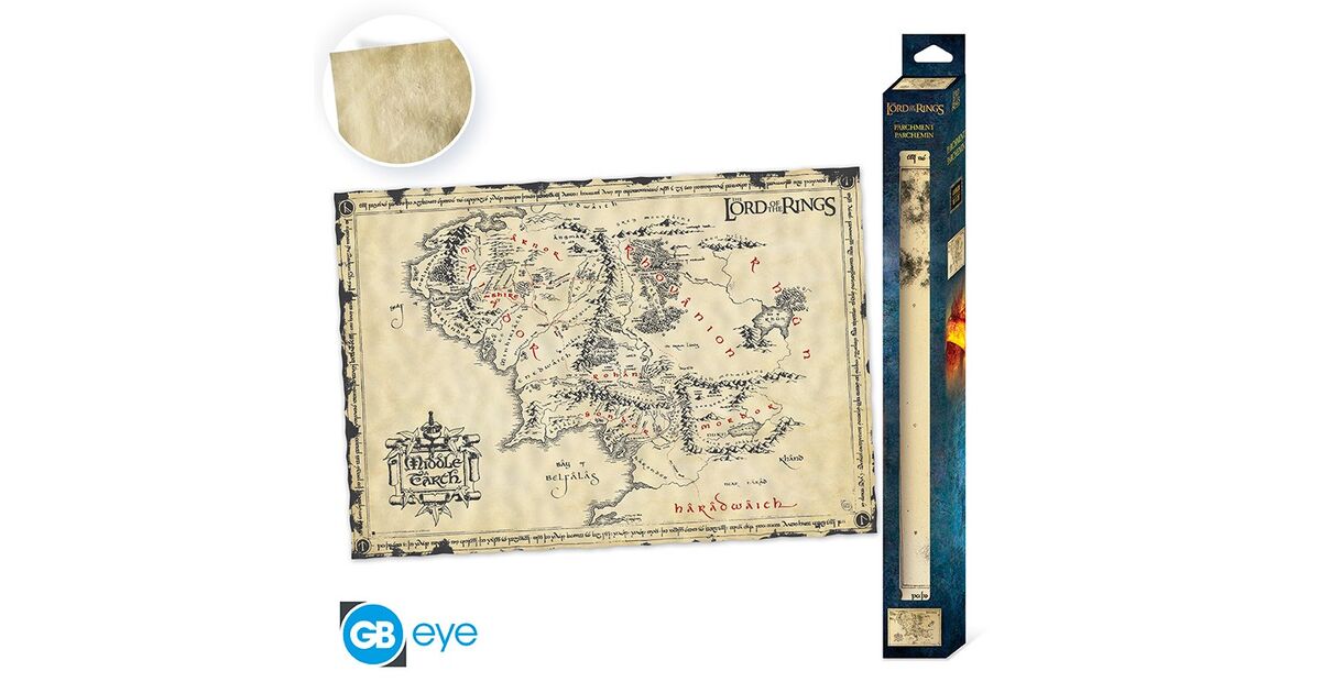 Lord Of The Rings Parchament Poster Middle Earth | Nerdom, Greece
