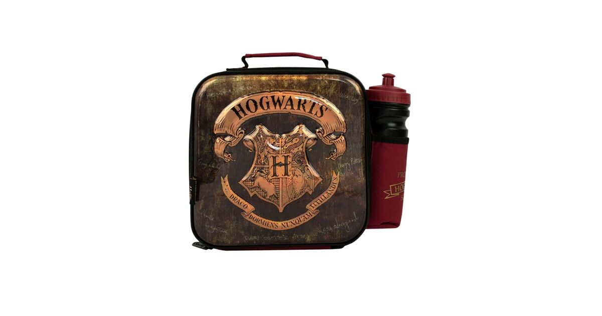 Harry Potter 3D Embossed Lunch Bag with Bottle Nerdom