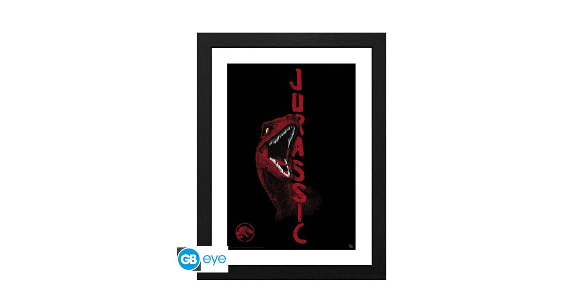 Jurassic World Raptor Framed Poster Nerdom