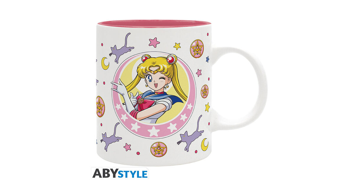 Tazza In Ceramica Sailor Moon - Serie TV Anime - Design Saturno - Colore Viola - 320ml