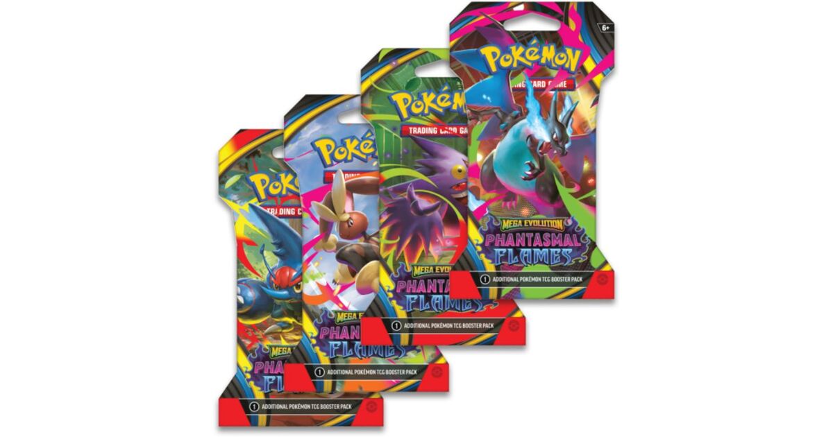 Pokemon TCG: Mega Evolution Phantasmal Flames Sleeved Booster 1pc ...