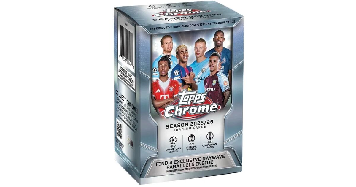 Topps 2025-26 UCC Chrome Soccer Value Box | Nerdom, Greece