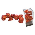 Product Scarab Mega-Hedral Scarlet/Gold Polyhedral 7 Dice Set thumbnail image