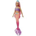 Product Mattel Barbie Dreamtopia: Curvy, Pink Hair Doll with Pink Ombre Mermaid Tail and Tiara (HGR09) thumbnail image