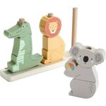 Product Βρεφικό Παιχνίδι Fischer-Price: Wooden Stack  Sort Animals (HXV04) thumbnail image
