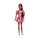 Product Mattel Barbie: Deluxe Style - Metallic Pink Dress Brown Hair with Dark Skin Doll (JFP41) thumbnail image