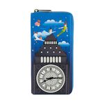 Product Loungefly Disney Peter Pan Glow Clock Zip Around Wallet thumbnail image