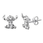 Product Disney Stitch Silver 1 Pair of Studs Earrings - Silver Plated Brass thumbnail image