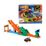 Product Mattel Hot Wheels Speed Snap: Monster Trucks - Crocodile Crash Challenge Playset (JJN45) thumbnail image