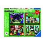 Product Παζλ Ravensburger Minecraft: Bumper Puzzle Pack - Realms &amp; Adventures (4x100 pcs) (12004290) thumbnail image