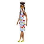 Product Mattel Barbie Doll - Fashionistas #210 Brown Hair In Bun - Diamond Crochet Dress Dark Skin Doll (HJT07) thumbnail image