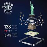 Product Παζλ Ravensburger 3D Puzzle: 3D Iconics - Statue of Liberty Night Edition (108pcs) thumbnail image