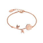 Product Disney Couture Beauty & the Beast Rose Gold-Plated Enchanted Rose Bracelet thumbnail image