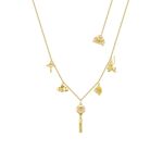 Product Disney Couture Mulan Gold-Plated Lucky Charms Choker Style Necklace thumbnail image