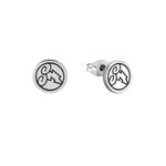 Product Disney Couture White Gold-Plated Hercules Zeus Symbol Stud Earrings thumbnail image