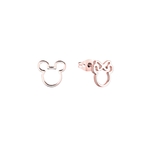 Product Disney Couture Mickey and Minnie Rose Gold-Plated Mismatched Outline Stud Earrings thumbnail image