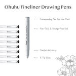 Product Ohuhu Set of 8 Fineliner Drawing Pens thumbnail image