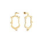 Product Disney Couture Disney Aladdin Gold Plated Statement Genie Outline Earrings thumbnail image