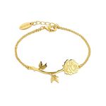 Product Disney Couture Beauty & the Beast 14kt Gold-Plated Enchanted Rose Bracelet thumbnail image