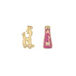 Product Disney Couture Emperor's New Groove Kuzco & Llama Extract Mismatch Earrings thumbnail image