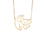 Product Disney Couture Classic Lion King Gold Plated Simba Outline Necklace thumbnail image