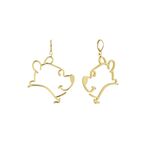 Product Disney Couture Winnie The Pooh Gold Plated Outline Earrings thumbnail image