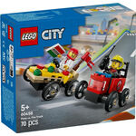 Product LEGO® City: Πακέτο Αγωνιστικών Αυτοκινήτων - Φορτηγάκι Πίτσας vs. Πυροσβεστικό Φορτηγό (60458) thumbnail image