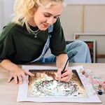 Product Σετ Ζωγραφικής Ravensburger: Creart Canvas - Magic Deer (23910) thumbnail image