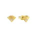 Product Disney Couture Mulan Gold-Plated Oriental Fan Stud Earrings thumbnail image