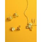 Product Disney Couture Mulan Gold-Plated Oriental Fan Stud Earrings thumbnail image