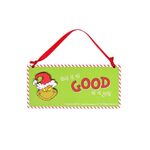 Product The Grinch Naughty & Good Double Sided Hanging Plaque thumbnail image