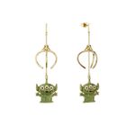 Product Disney Couture Pixar Toy Story Gold-Plated Alien Crystal Claw Drop Earrings thumbnail image